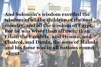 And solomon wisdom excells the wisdom Of All The Children Of the east....